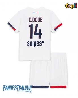 Paris Saint-Germain Desire Doue #14 Echipament de Fotbal Replică 2025-26 Copii Deplasare (+ Șorturi)